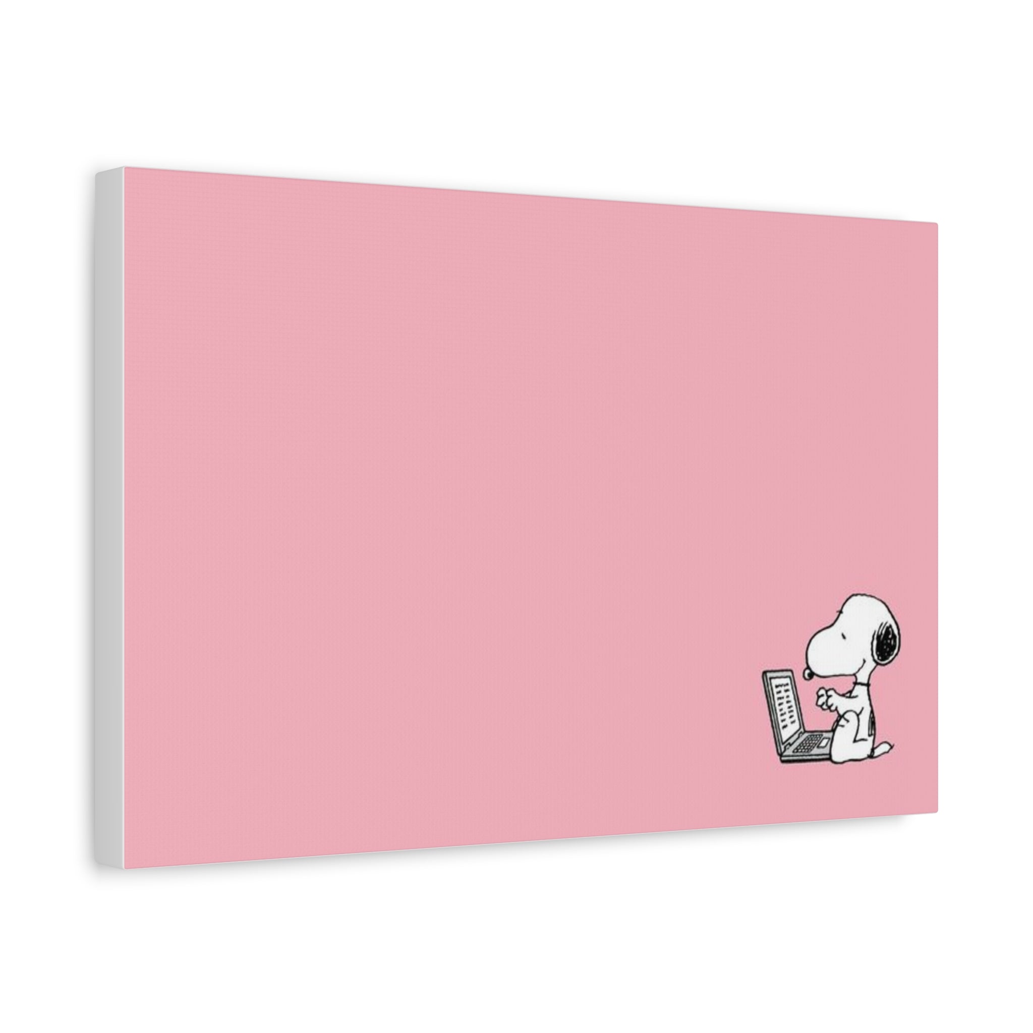Snoopy on Laptop Canvas