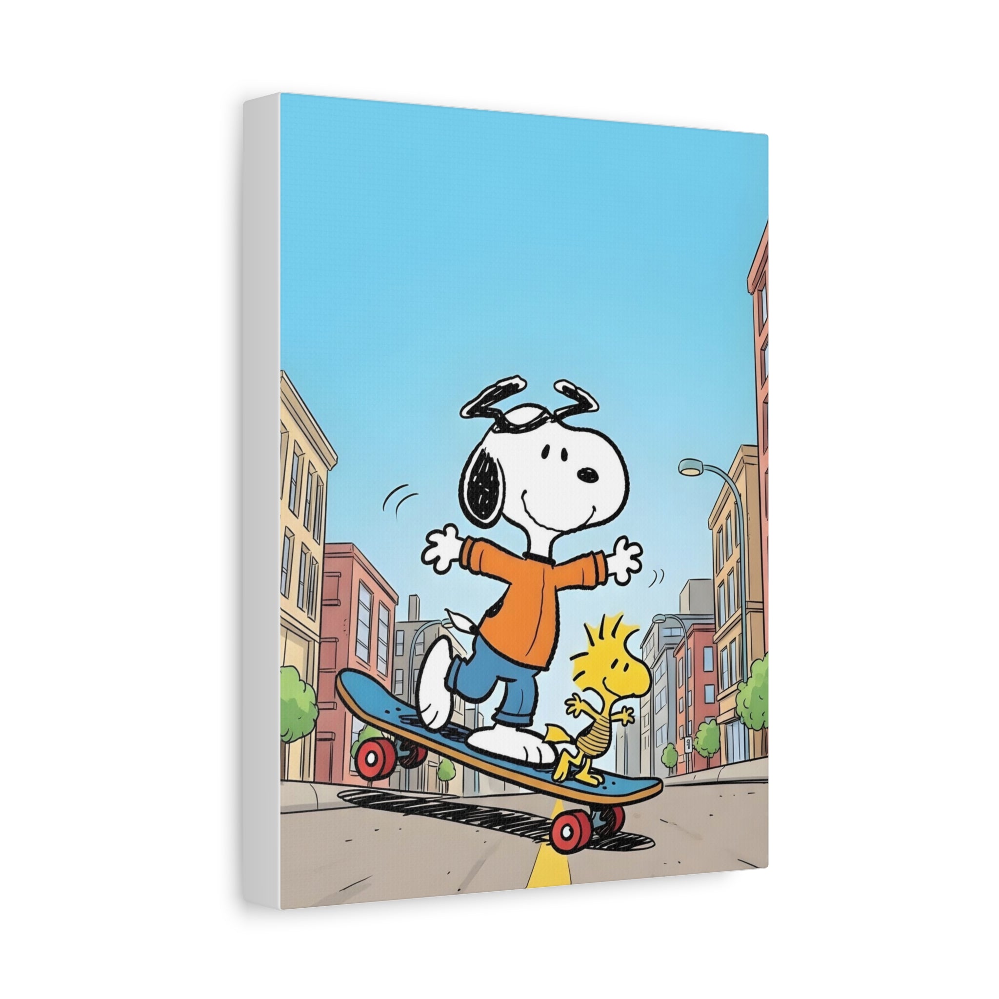 Snoopy Skateboarding Canvas