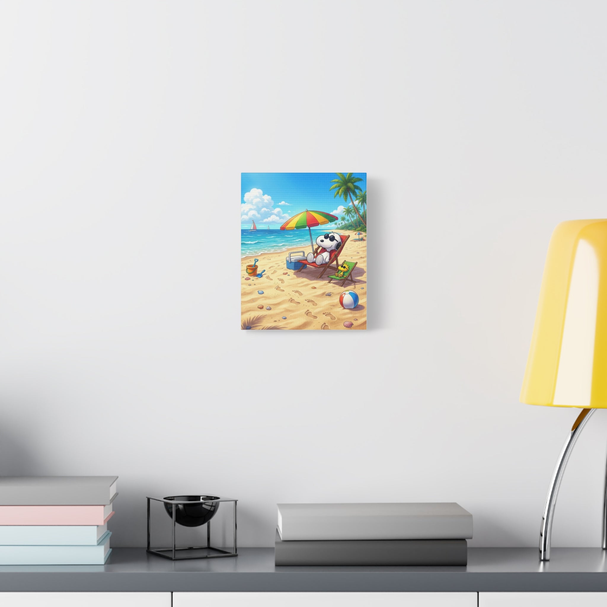 Snoopy Beach Matte Canvas