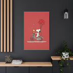 Bicycle Heart Balloons Canvas
