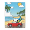 Snoopy Surfboard Beach Drive Canvas