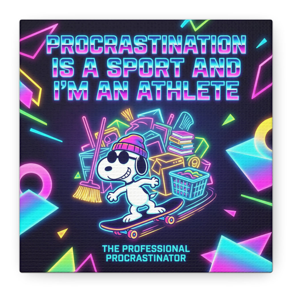 Procrastination Sport Snoopy Canvas