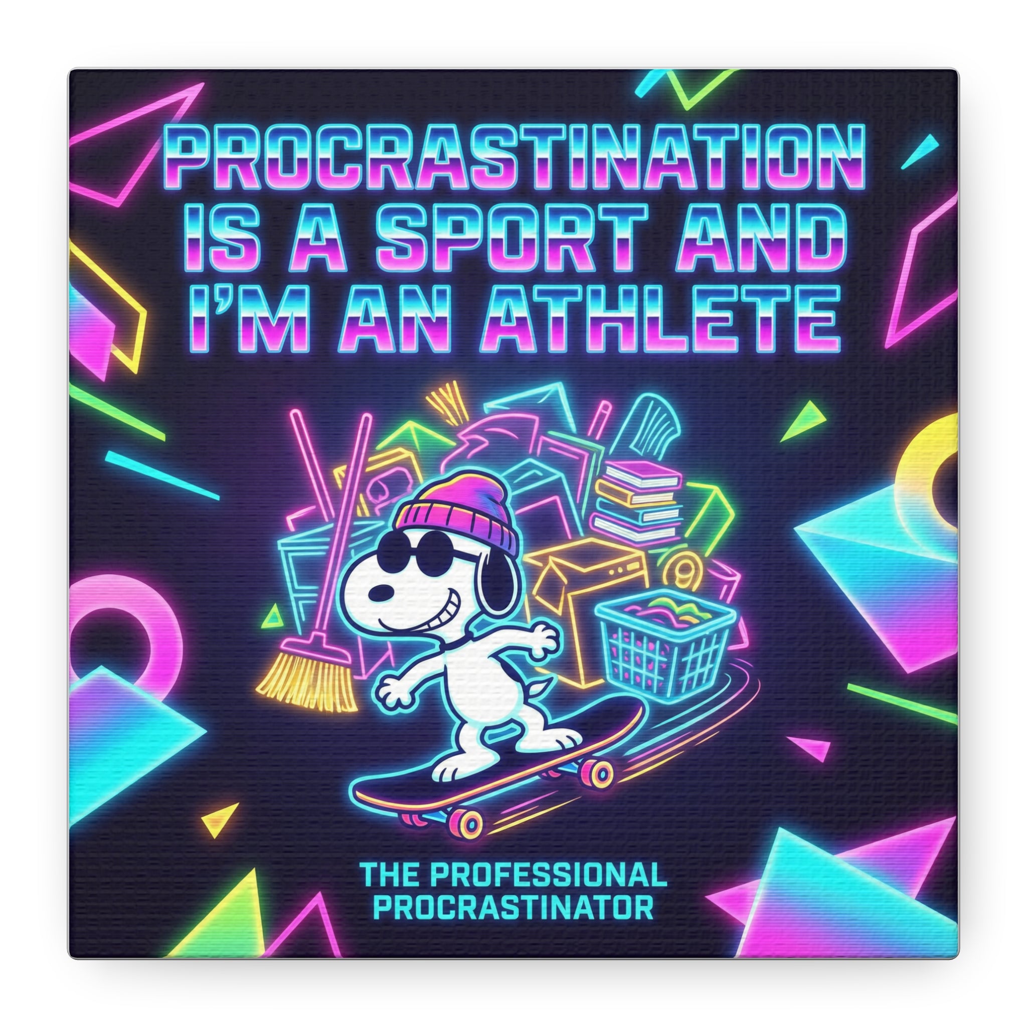 Procrastination Sport Snoopy Canvas