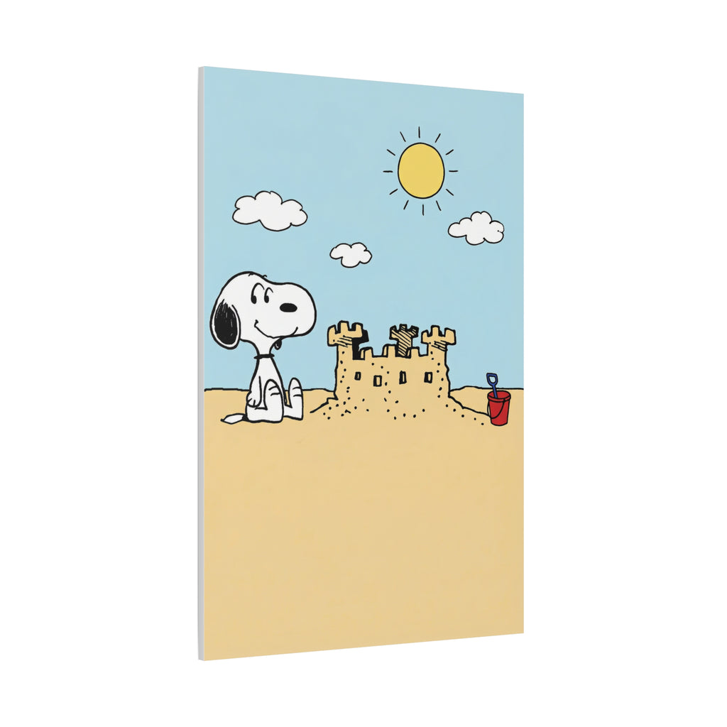 Snoopy Beach Sandcastle Canvas