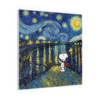 Starry Night Snoopy Canvas