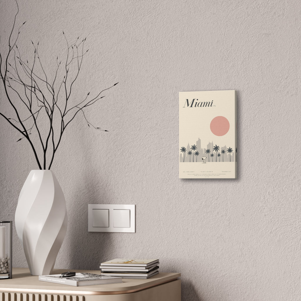 Miami Skyline Sun Canvas