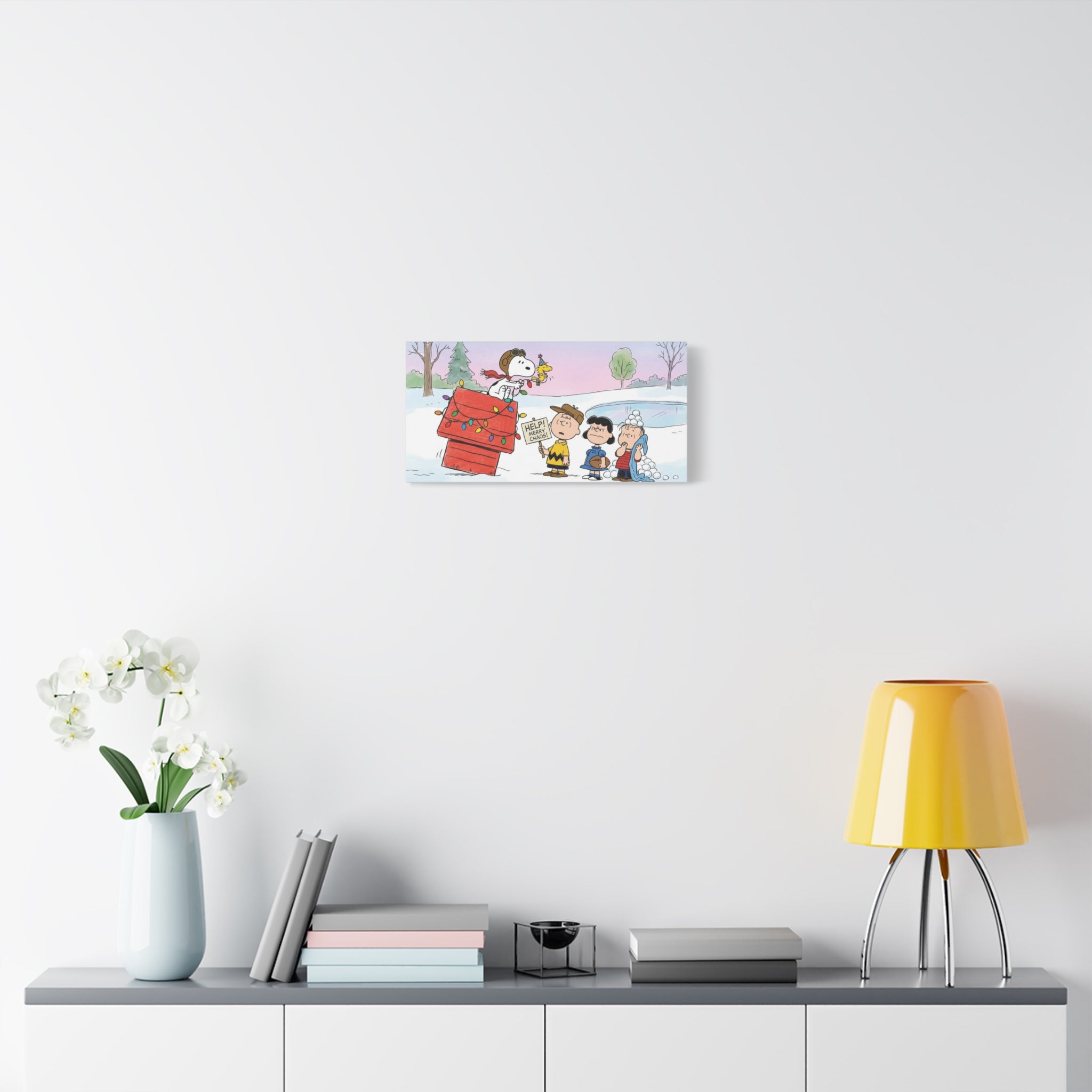 Snoopy Woodstock Holiday Canvas
