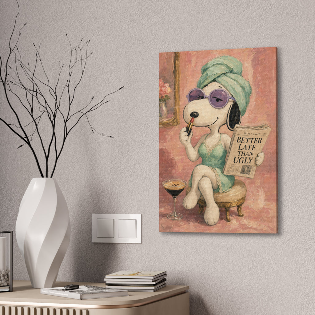 Snoopy Glamour Illustration Canvas