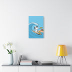 Surfing With Woodstock Canvas