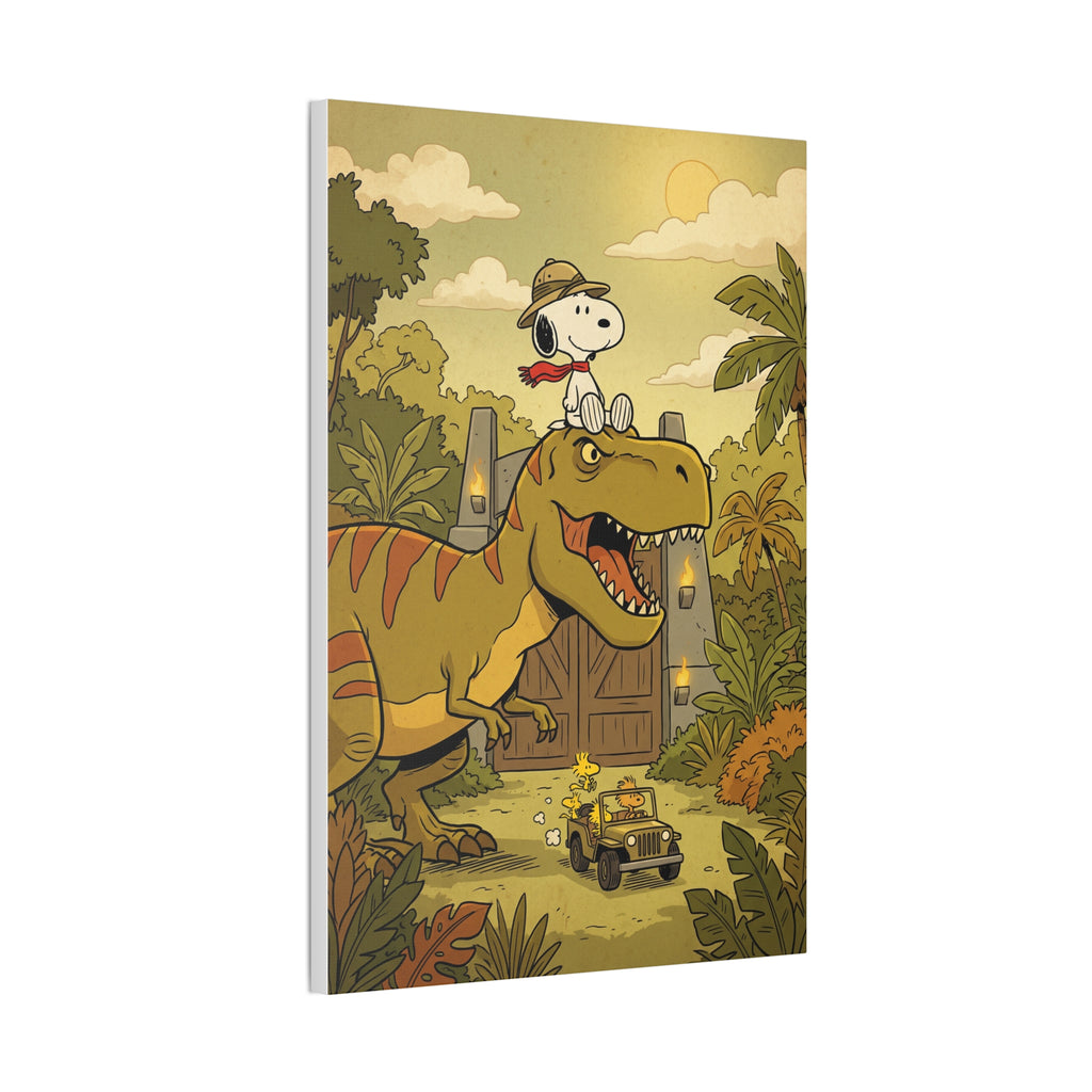 Snoopy Dino Adventure Canvas