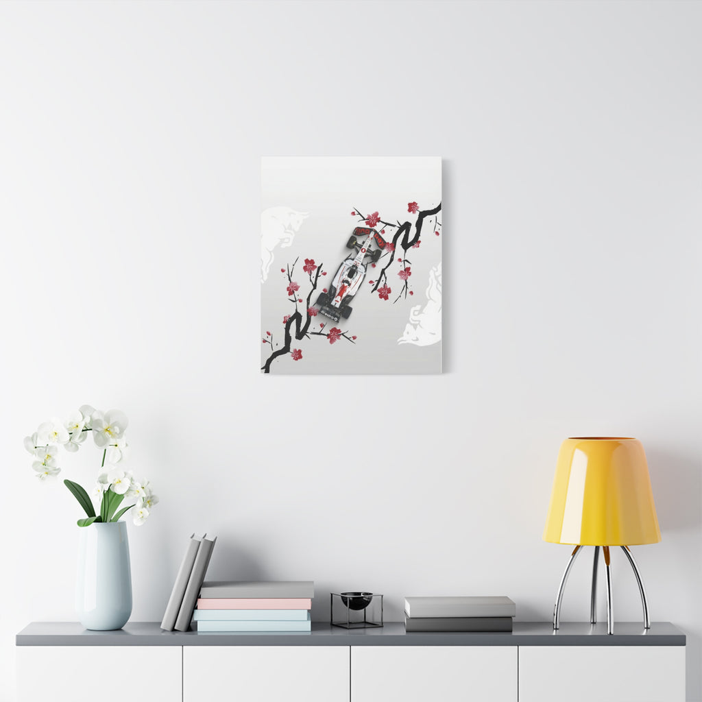 Racing Car Blossom Canvas