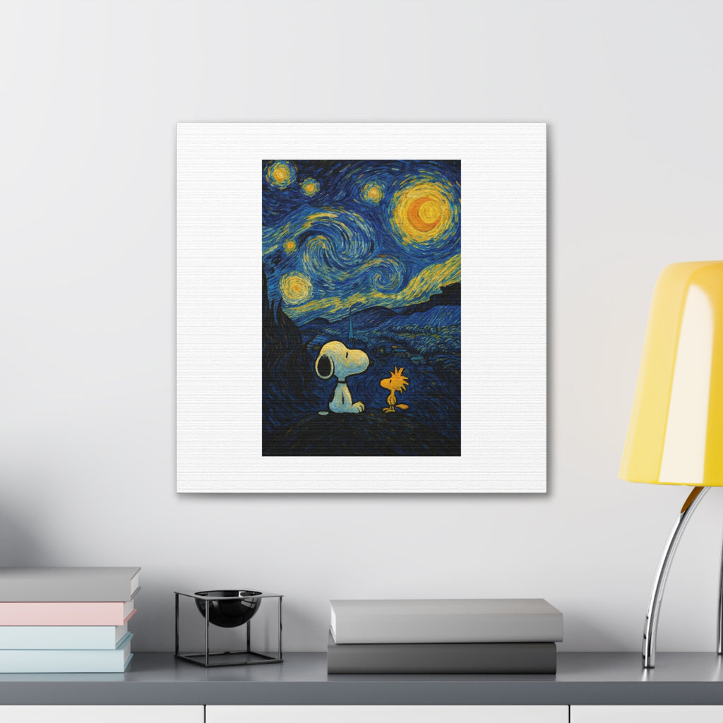 Snoopy Paris Autumn Canvas