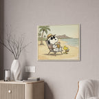 Autumn Doghouse Snooze Canvas