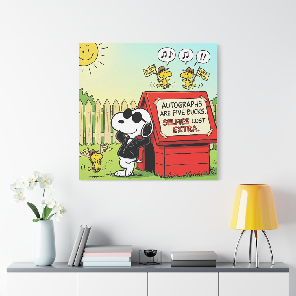 Snoopy Selfies Canvas