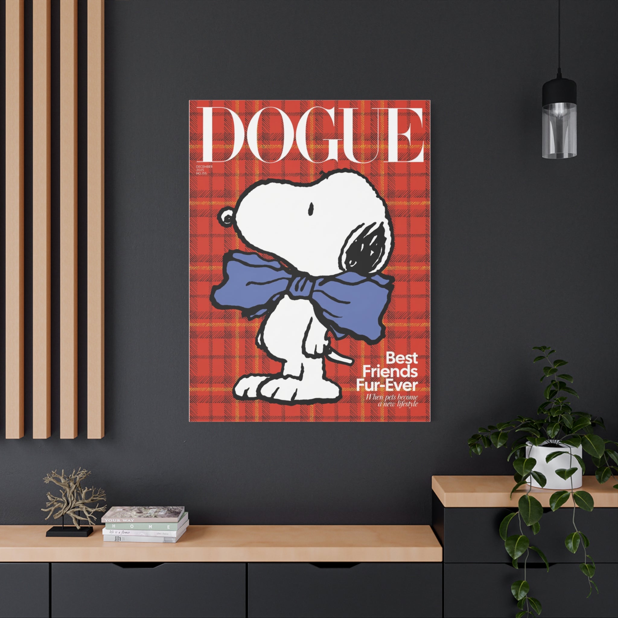 Snoopy Dogue Plaid Canvas