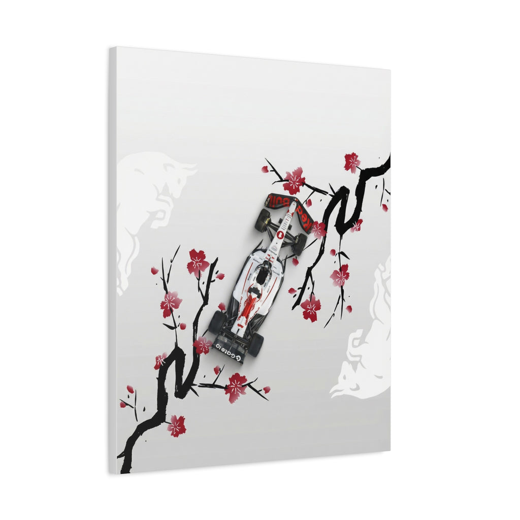 Racing Car Blossom Canvas