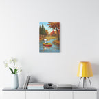 Snoopy Rowboat Autumn Canvas
