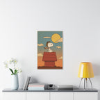 Snoopy Flying Ace Illustration Canvas