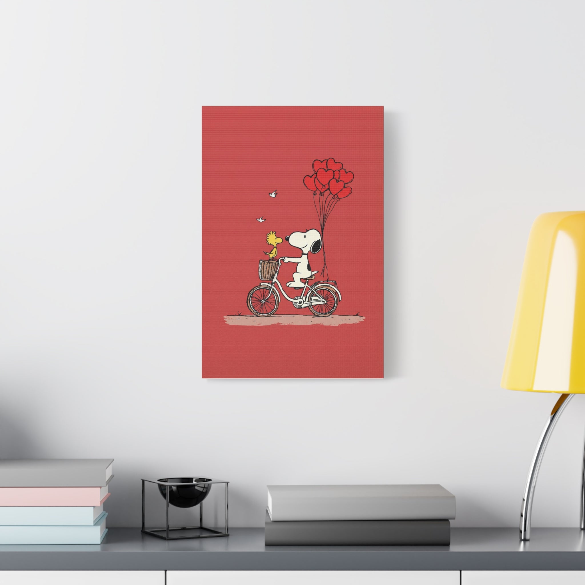 Bicycle Heart Balloons Canvas