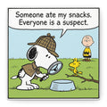 Snoopy Snack Detective Canvas