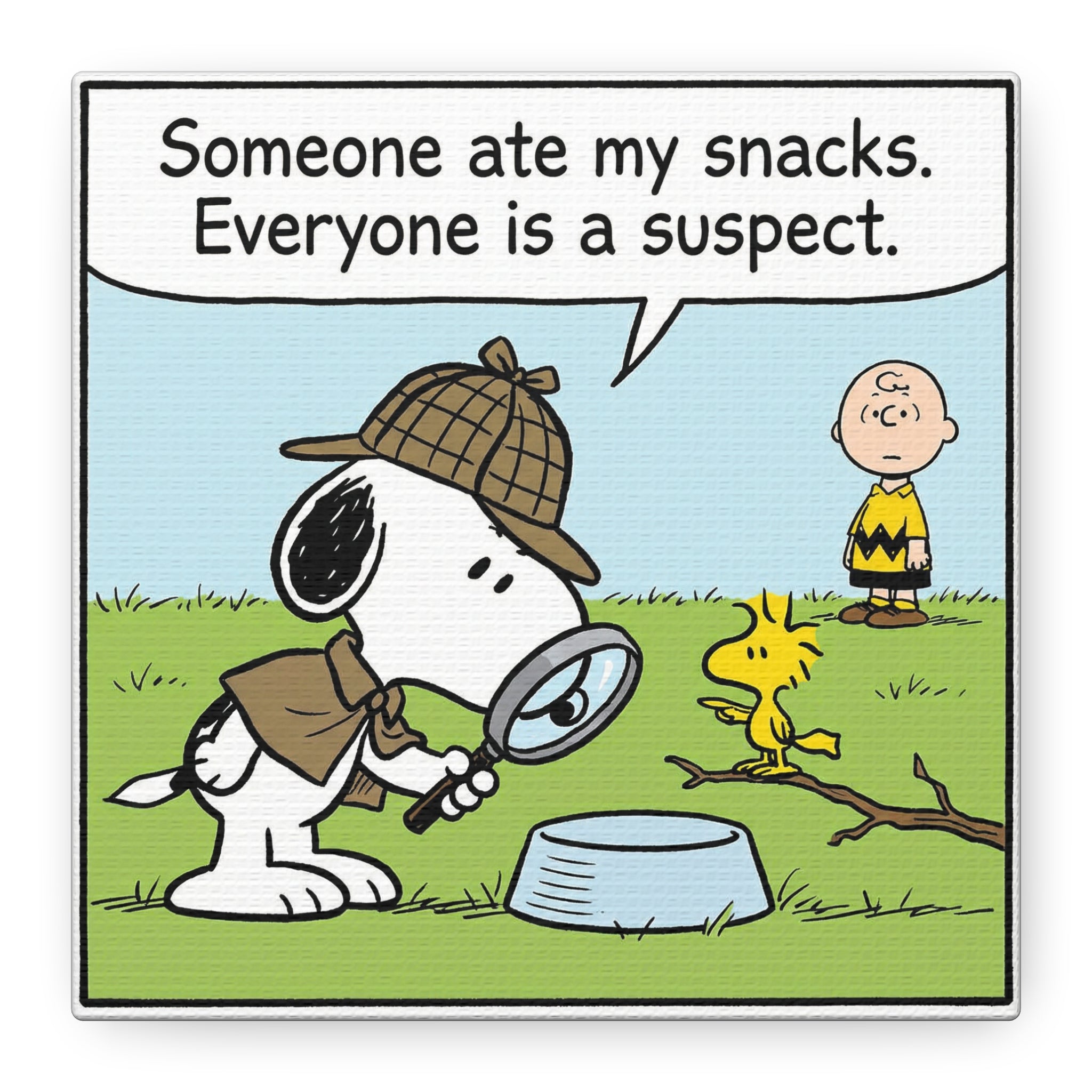 Snoopy Snack Detective Canvas