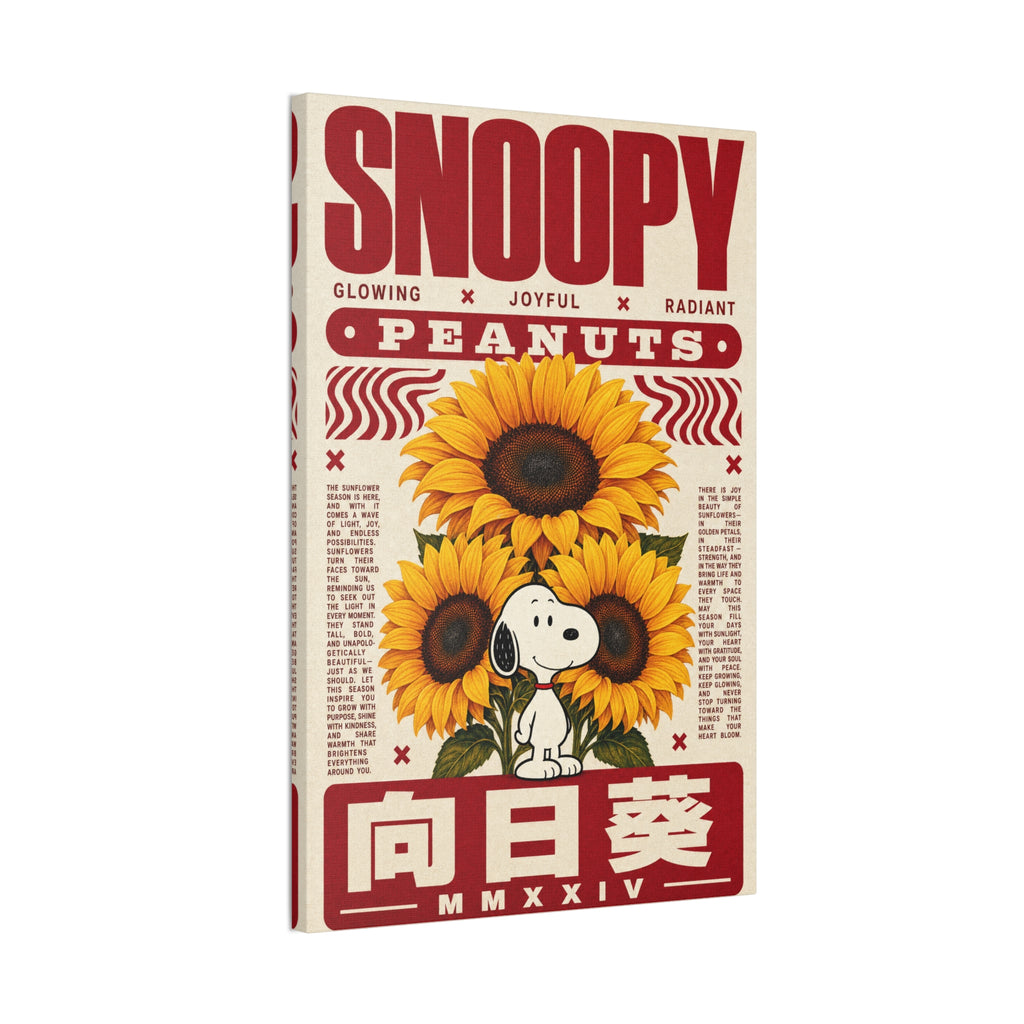 Snoopy Sunflower Peanuts Canvas