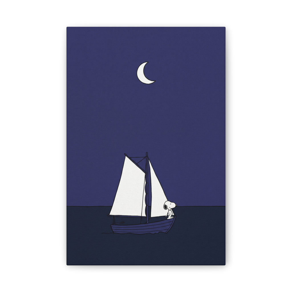 Sailboat Night Scene Canvas