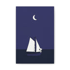 Sailboat Night Scene Canvas