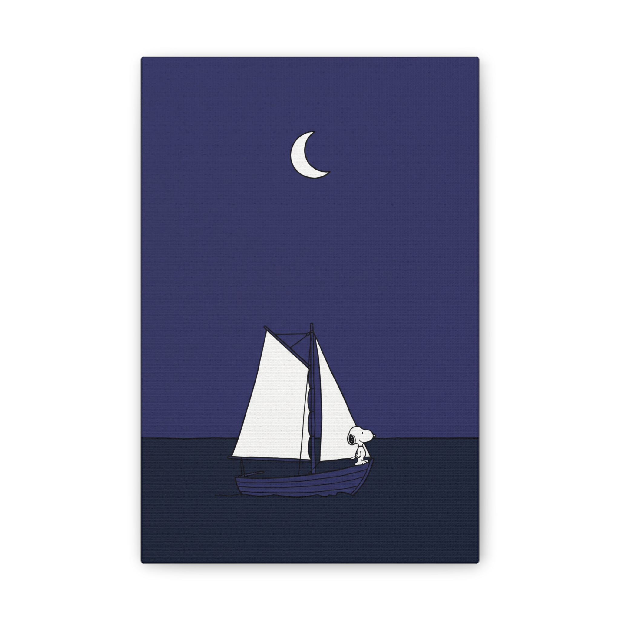 Sailboat Night Scene Canvas