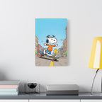 Snoopy Skateboarding Canvas