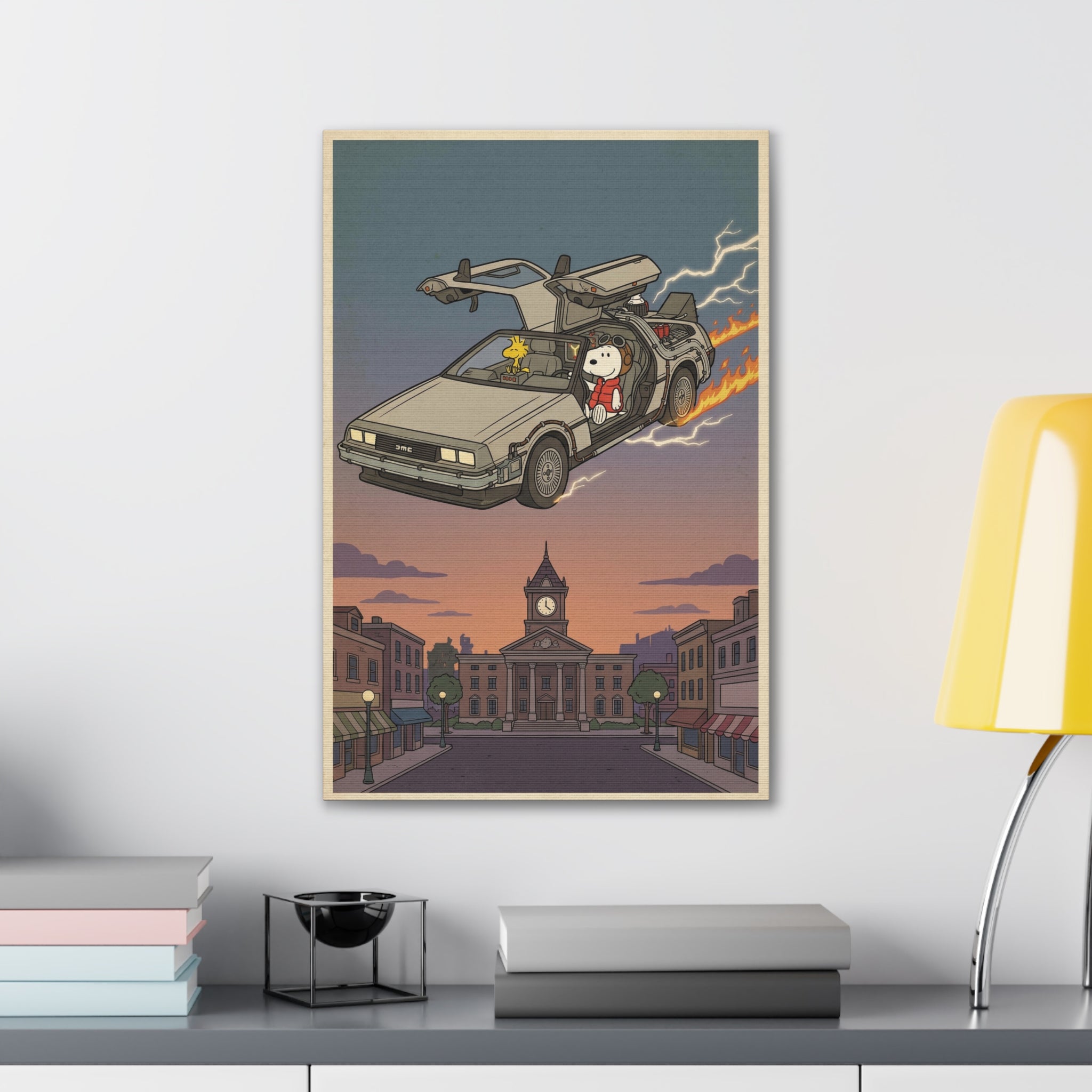 Time Traveling Dog Canvas