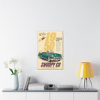 Vintage Snoopy Car Canvas