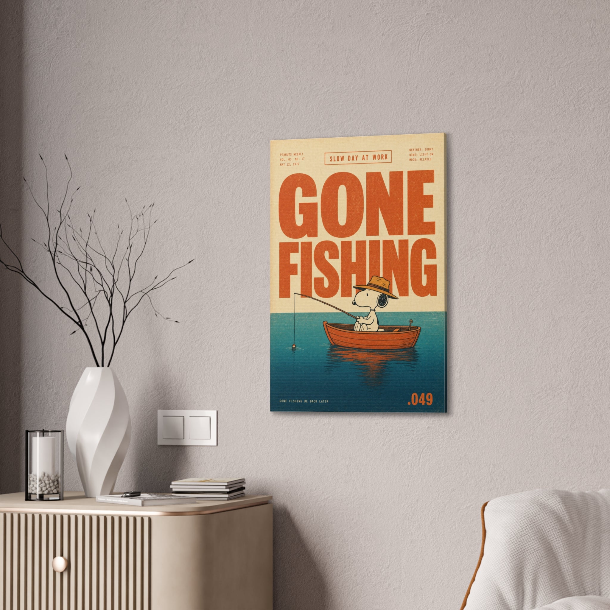 Gone Fishing Canvas