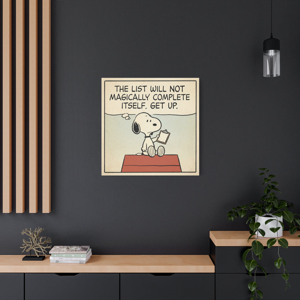 Snoopy Checklist Canvas