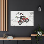 Biker Dog Matte Canvas