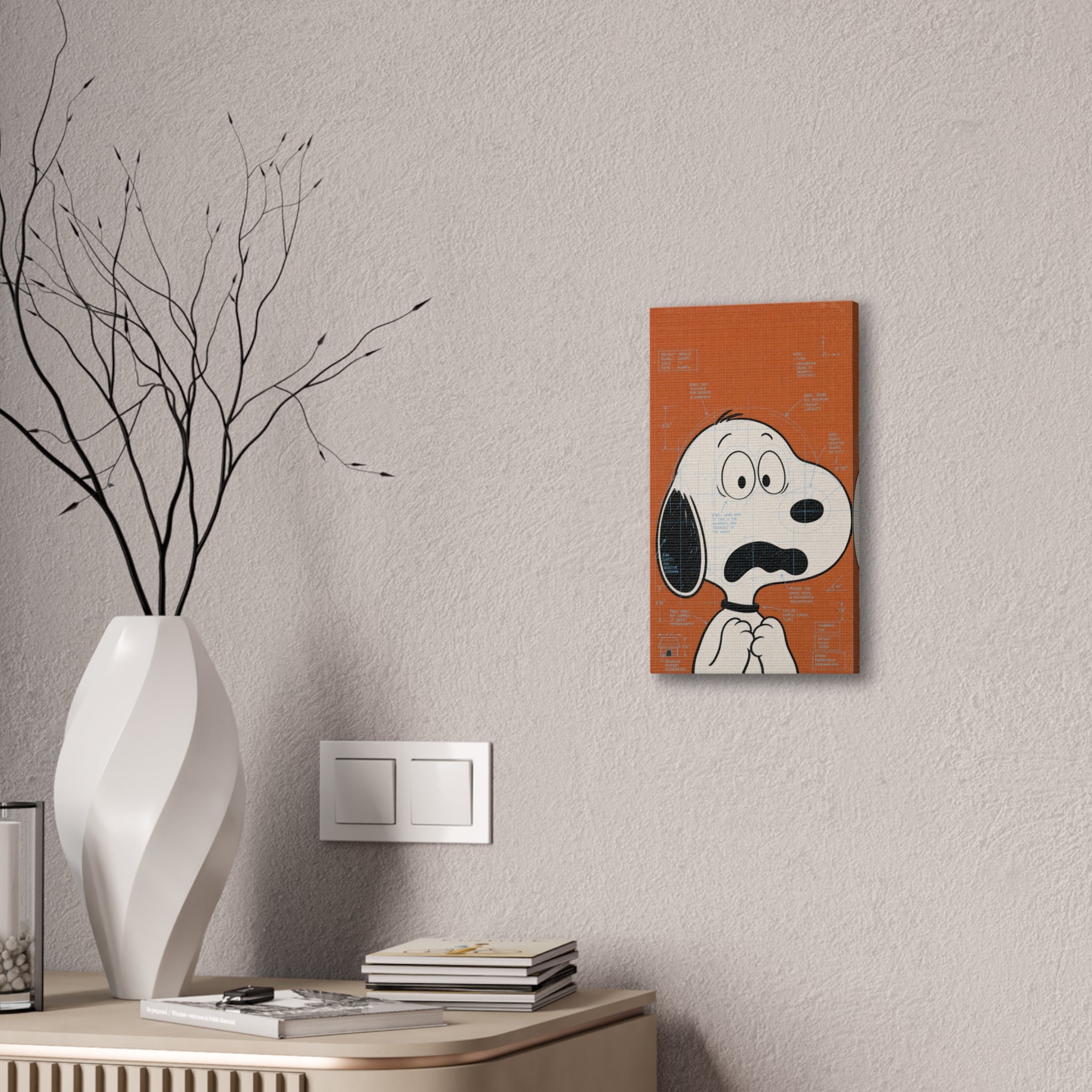 Snoopy Scared Face Canvas