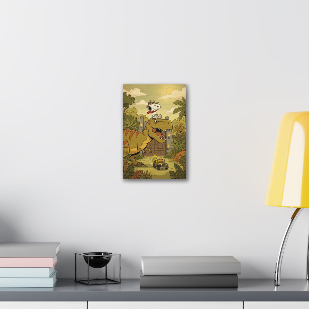 Snoopy Dino Adventure Canvas