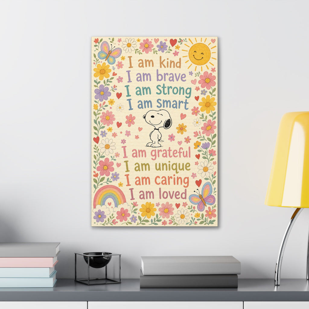 Snoopy Positive Affirmations Canvas
