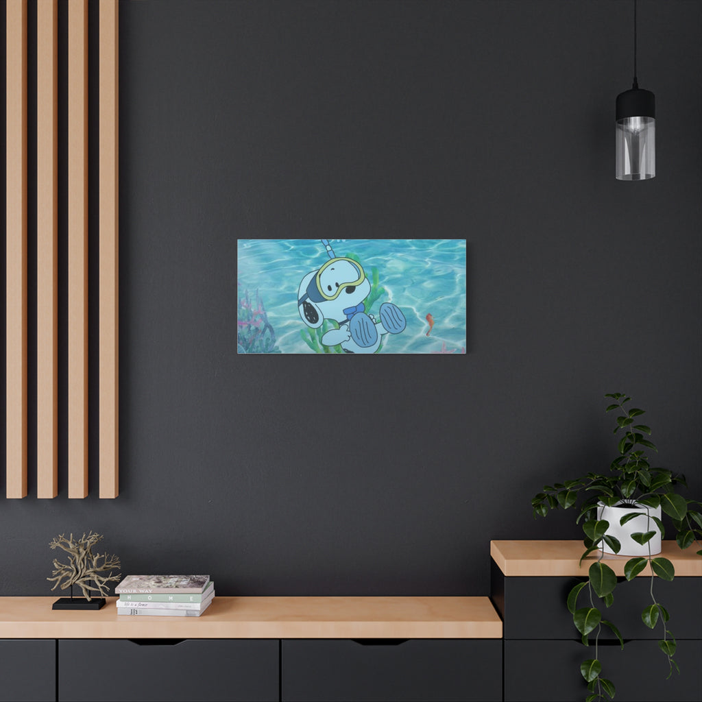 Snoopy Campfire Night Canvas