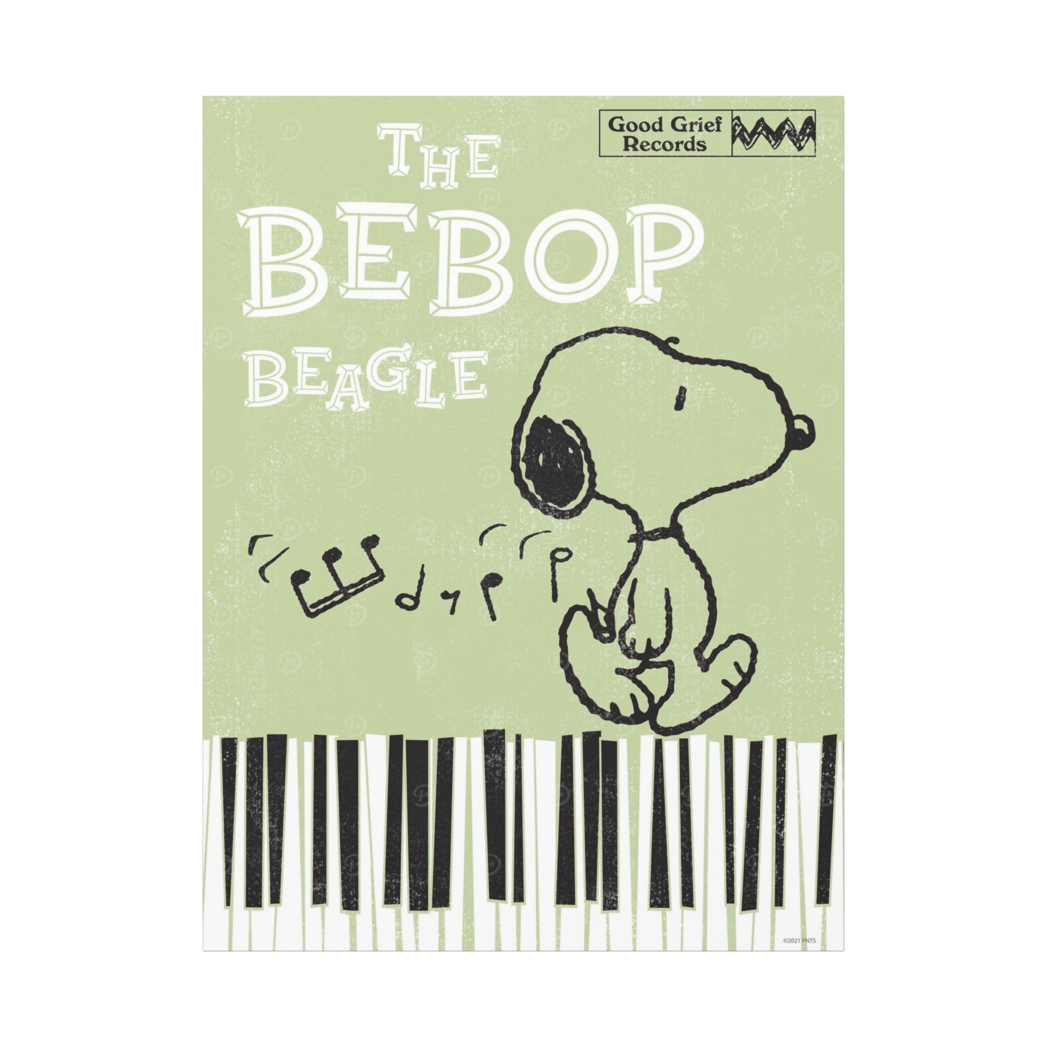Bebop Beagle Piano Canvas