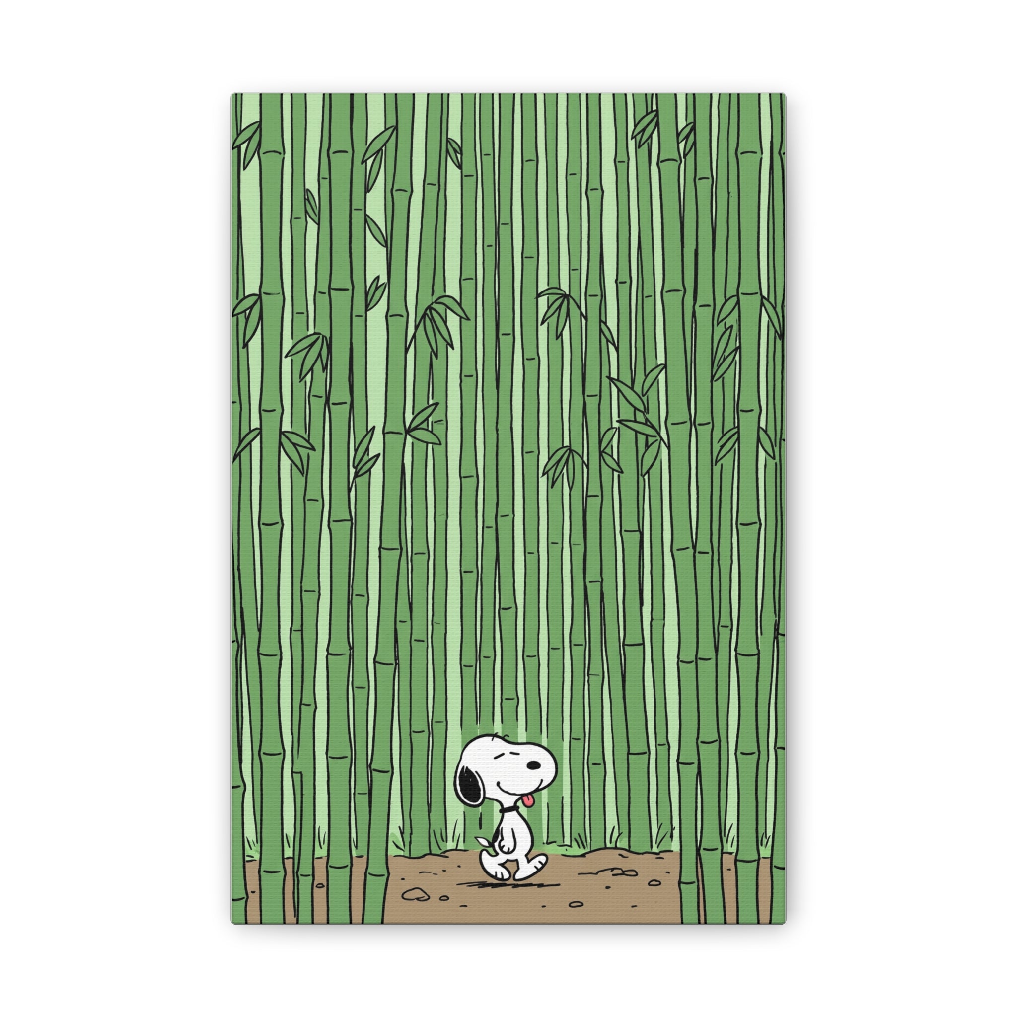Snoopy in Bamboo Forest Canvas