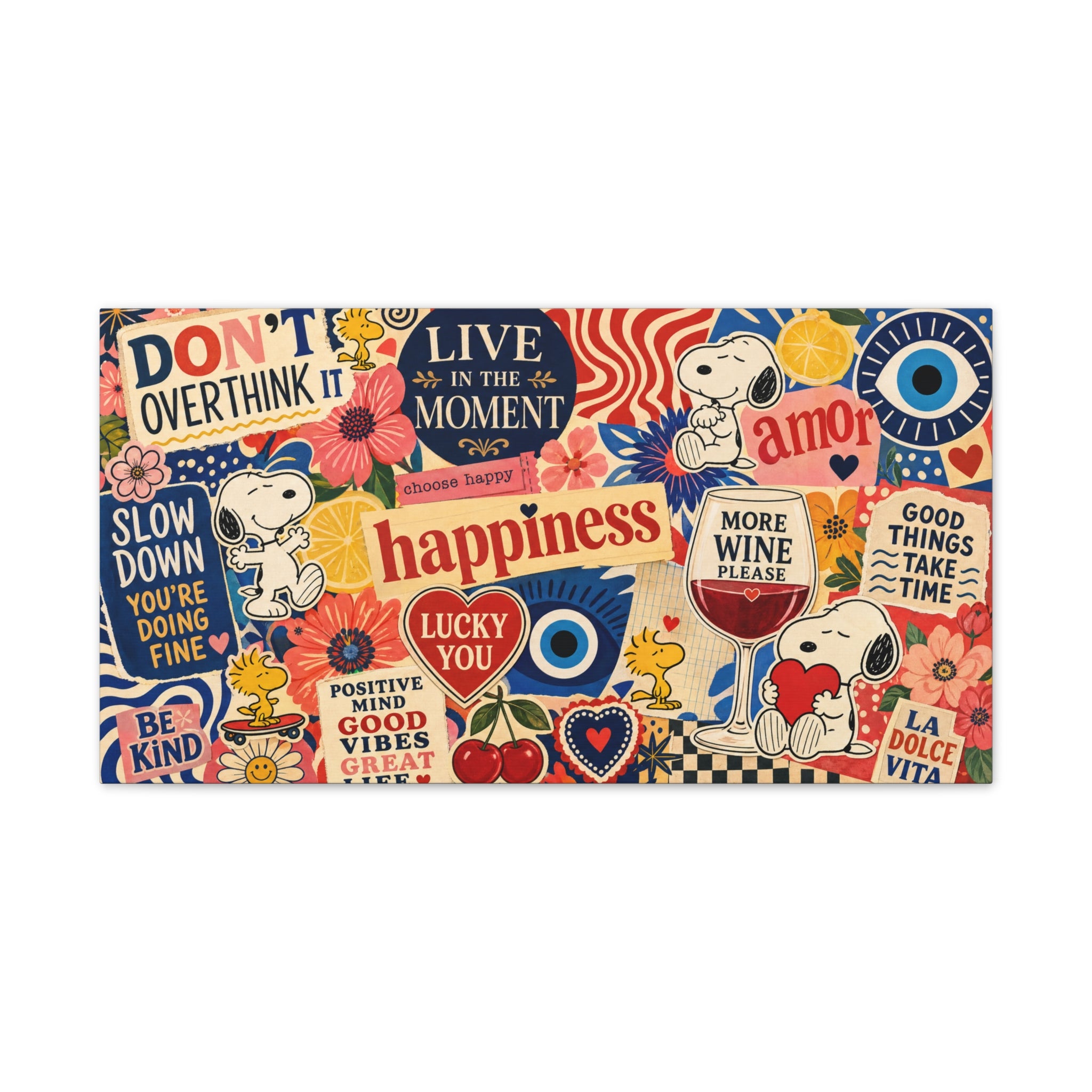Snoopy Happiness Collage Canvas