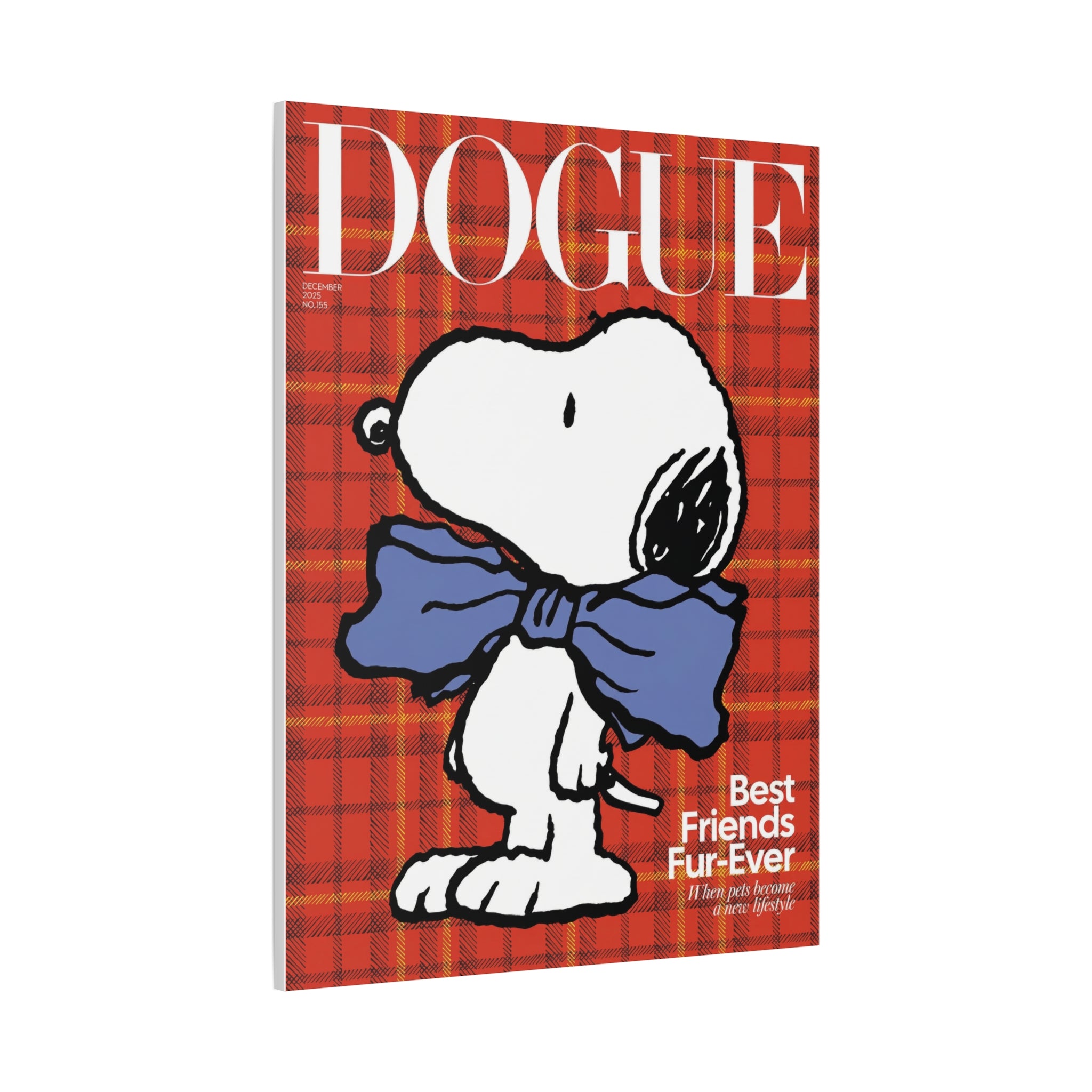 Snoopy Dogue Plaid Canvas