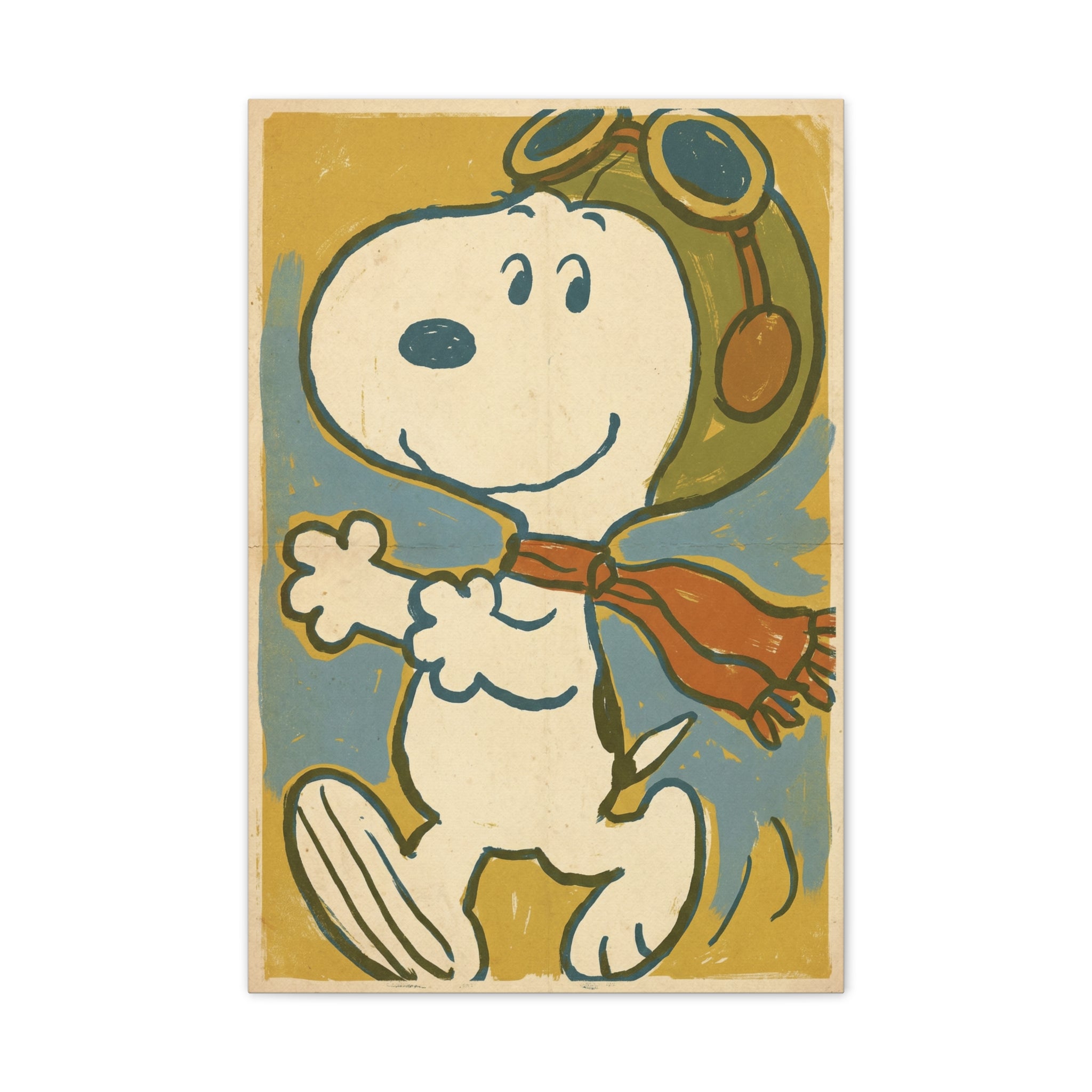 Vintage Snoopy Pilot Canvas