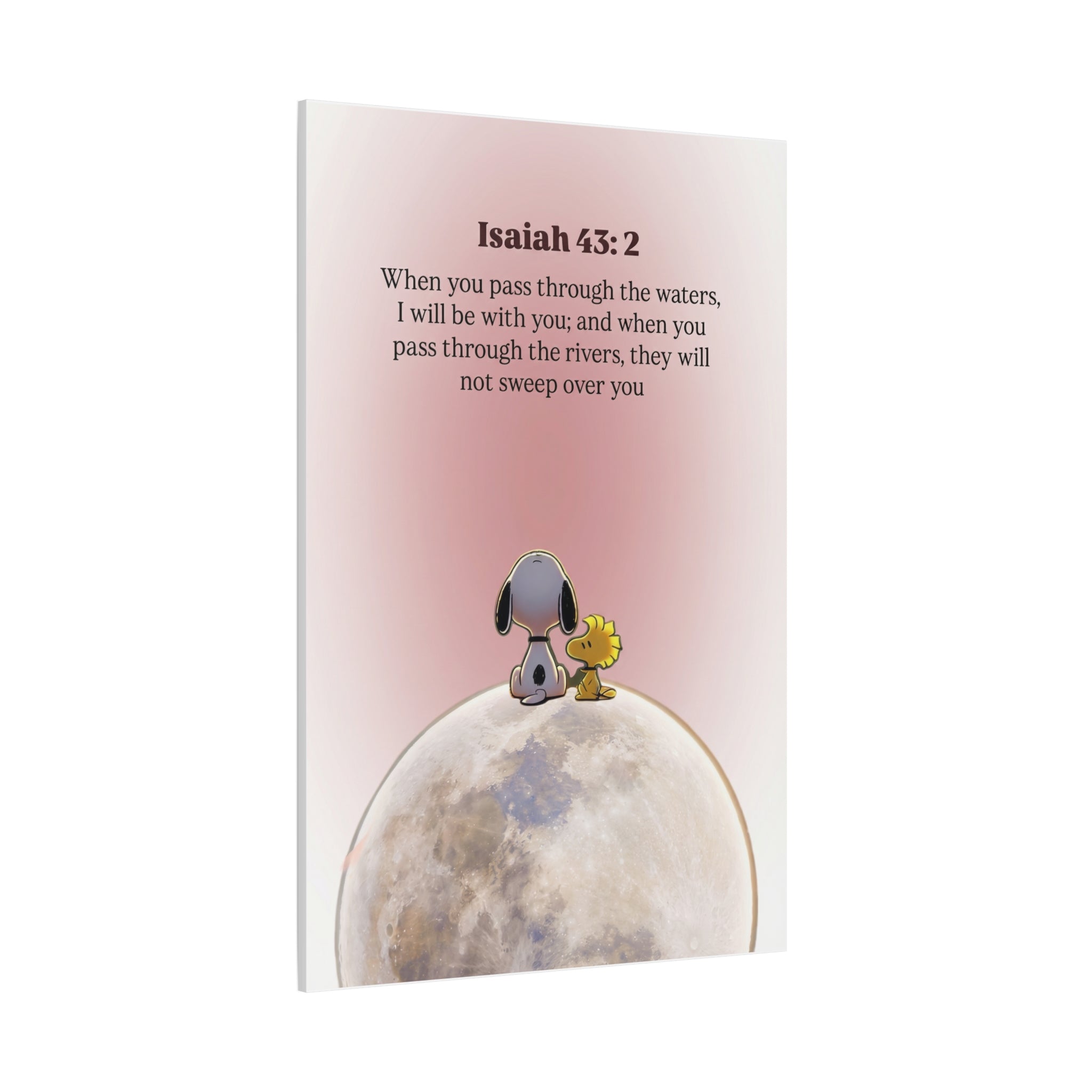 Isaiah 43:2 Snoopy Canvas
