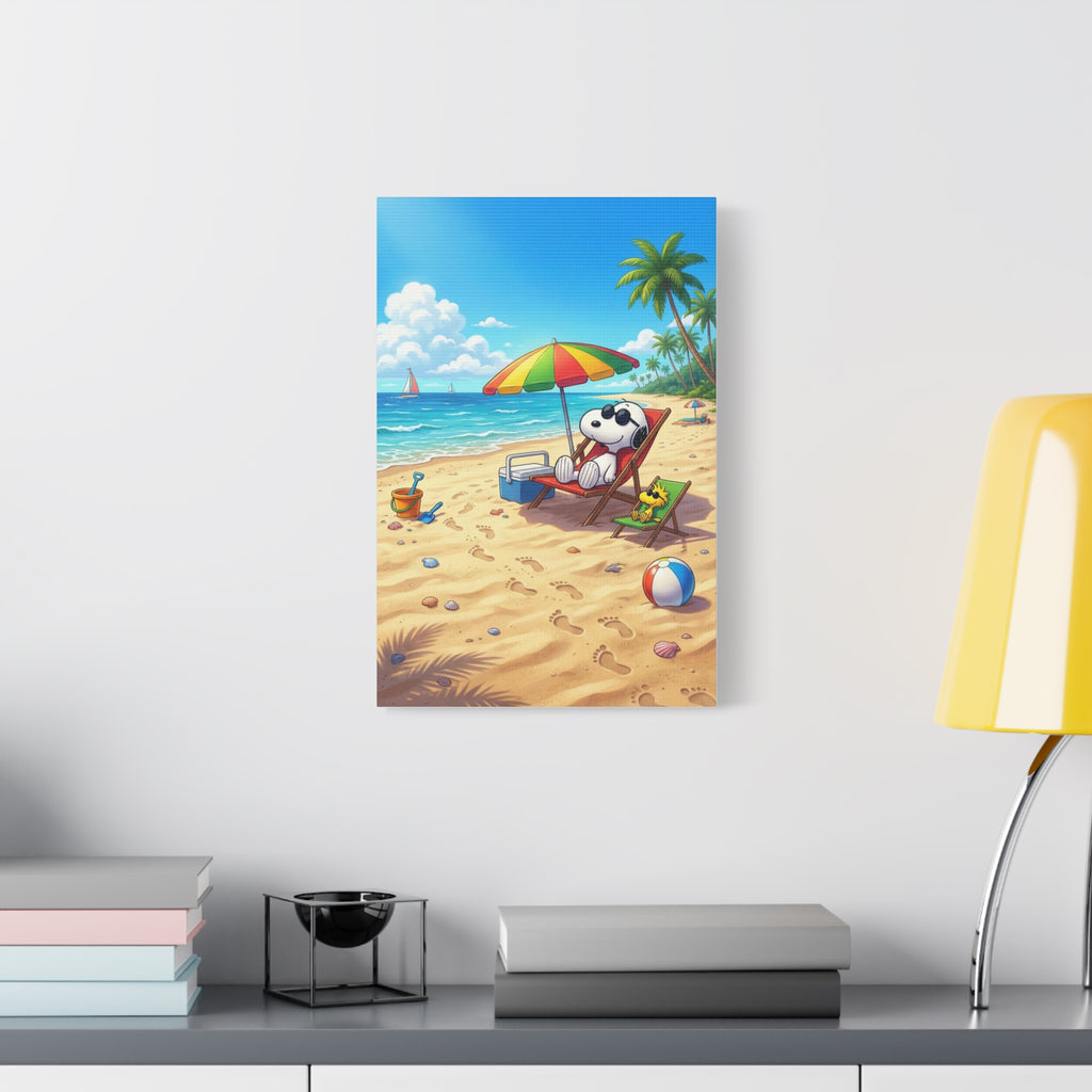 Snoopy Beach Matte Canvas