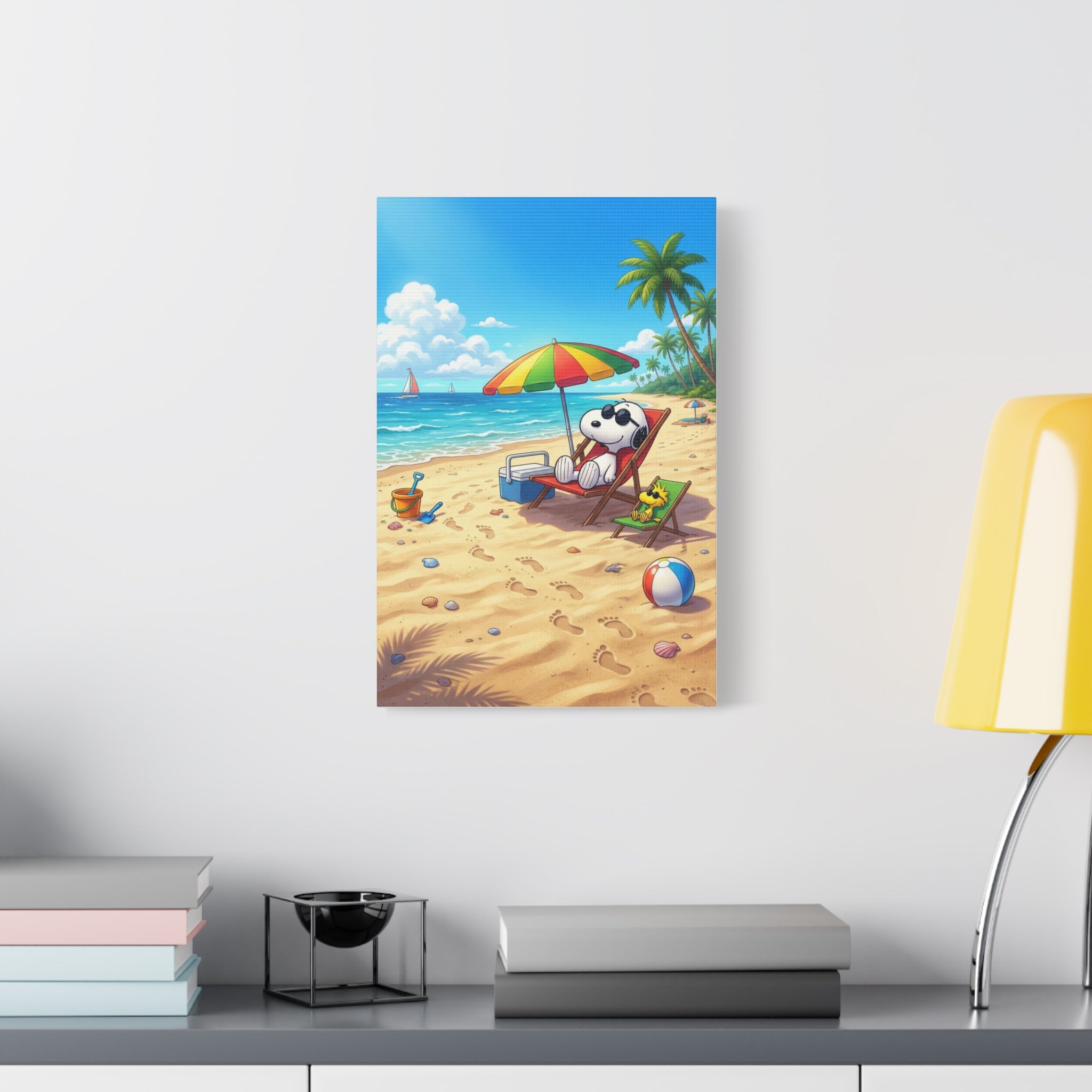 Snoopy Beach Matte Canvas