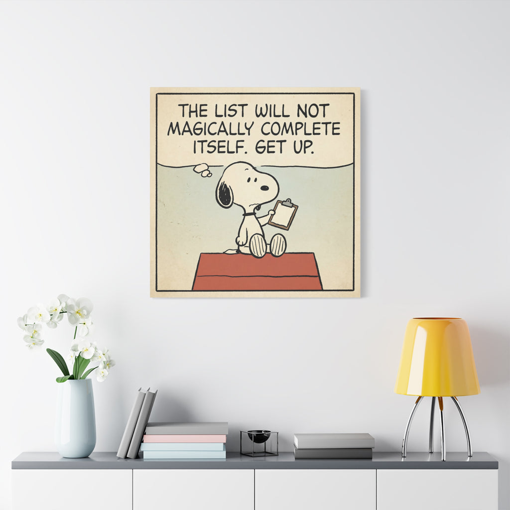 Snoopy Checklist Canvas