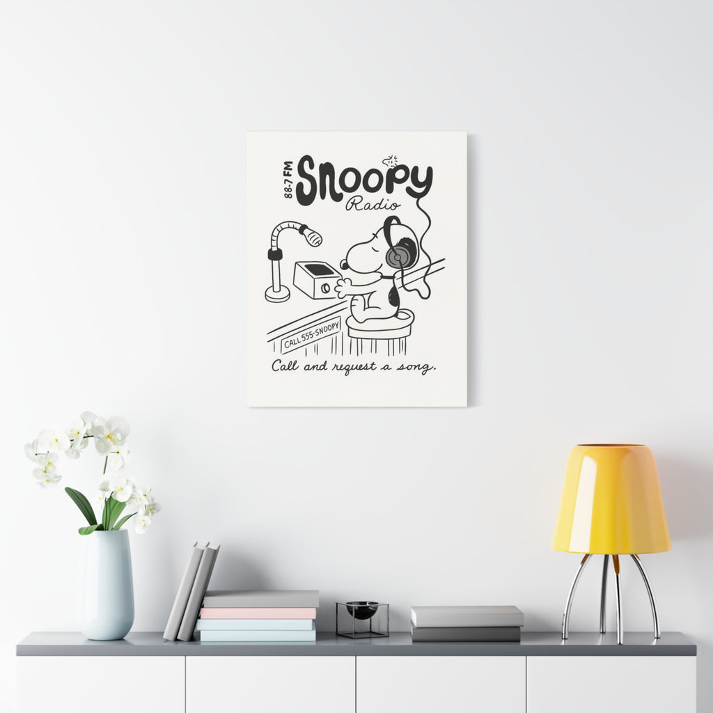 Snoopy Radio Canvas