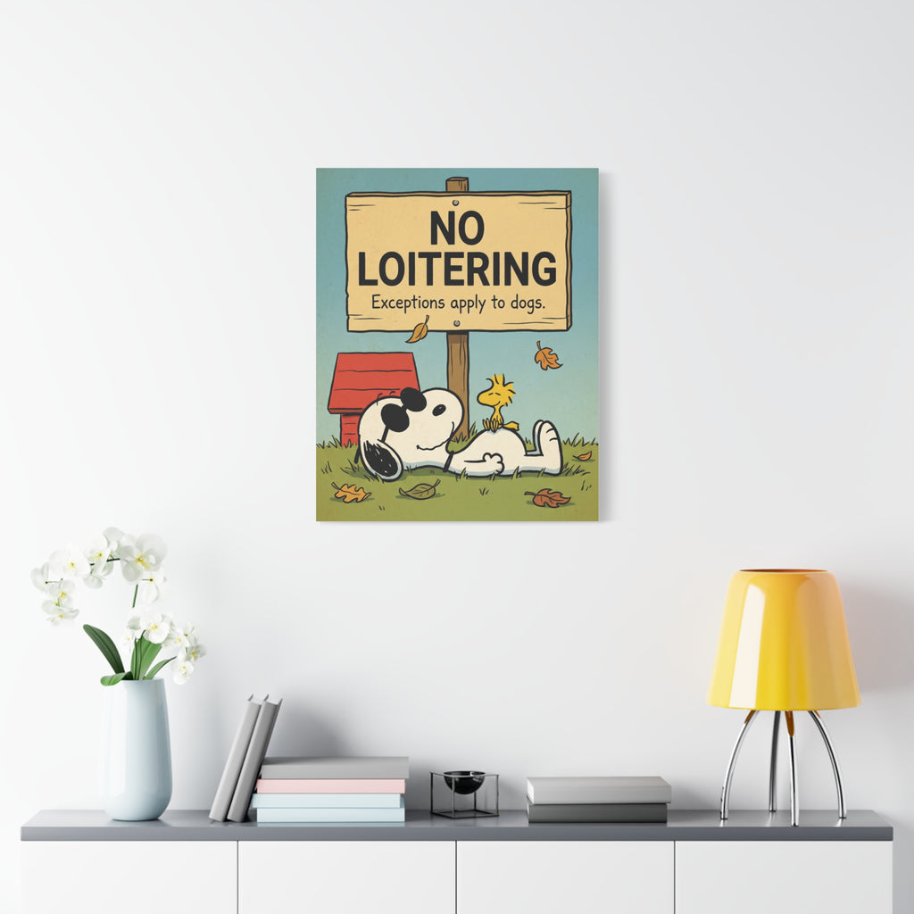 No Loitering Canvas
